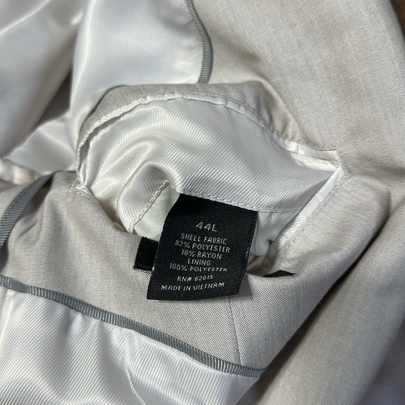 JF, J. Ferrar Slim Suit Jacket Men's Cream Blazer - Picture 7 of 7